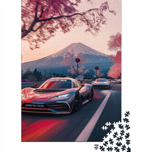 Puzzle für Erwachsene, Cooles Sportauto, 500-teiliges Puzzle, Holzpuzzle für Erwachsene und Kinder ab 12 Jahren, Lernspiel, Größe 52 x 38 cm von LiJianXXO