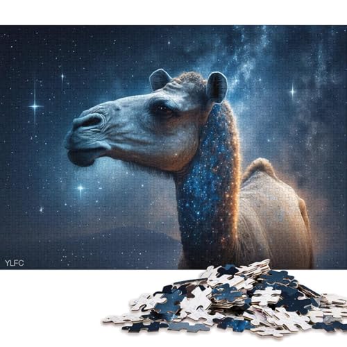 Puzzle für Erwachsene, Cosmic Camel, Puzzle für Erwachsene, 1000 Teile, Kartonpuzzle, geeignet für Erwachsene und Kinder über 12 Jahre, tolles Geschenk für Erwachsene 38x26cm/1000 Teile von LiJianXXO