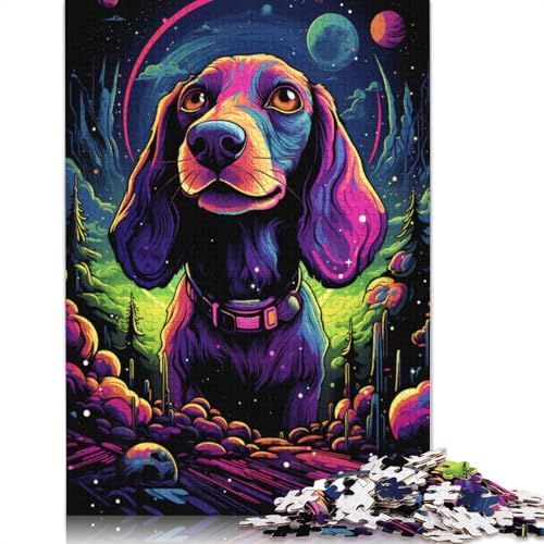 Puzzle für Erwachsene, Cosmic Dackel für Erwachsene, 1000 Teile, Puzzle-Geschenke, Karton-Puzzle für Erwachsene und Kinder ab 12 Jahren, Cartoon-Puzzle, 38 x 26 cm von LiJianXXO