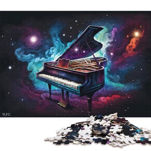 Puzzle für Erwachsene, Cosmic Galaxy Piano, 1000-teiliges Puzzle für Erwachsene, Kartonpuzzle für Erwachsene und Kinder, Spielzeug-Wanddekoration 38x26cm/1000 Teile von LiJianXXO