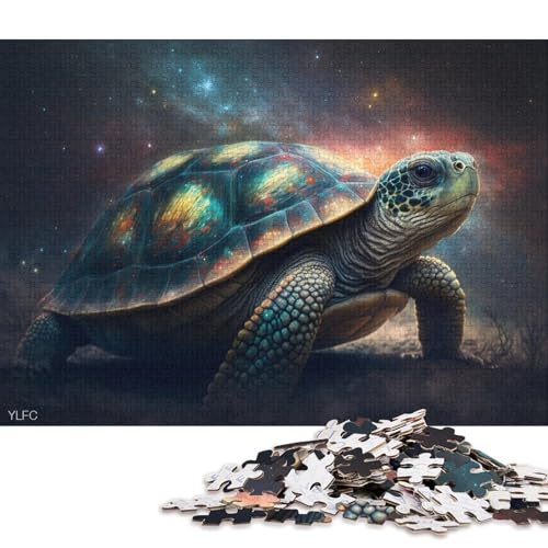 Puzzle für Erwachsene, Cosmic Galaxy Turtle, 1000-teiliges Puzzle für Erwachsene, Kartonpuzzle für Erwachsene und Kinder, Spielzeug-Wanddekoration 38x26cm/1000 Teile von LiJianXXO