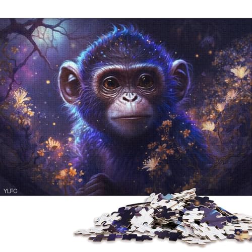 Puzzle für Erwachsene, Dschungel-Zauberaffe, 1000-teiliges Puzzle für Erwachsene, Kartonpuzzle für Erwachsene und Kinder, Spielzeug-Wanddekoration 38x26cm/1000 Teile von LiJianXXO