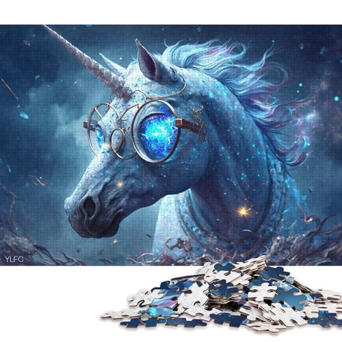 Puzzle für Erwachsene, Einhorn-Krieger, 1000-teiliges Puzzle für Erwachsene, Papppuzzle für Erwachsene und Kinder, Spielzeug-Wanddekoration 38x26cm/1000 Teile von LiJianXXO