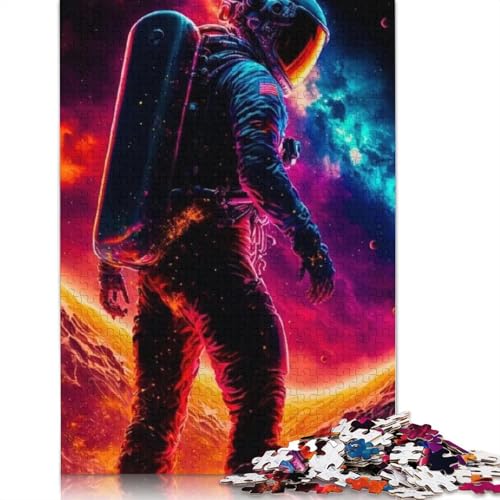 Puzzle für Erwachsene, Fantasie-Astronaut, 1000 Teile, Puzzle aus Karton für Erwachsene und Kinder ab 12 Jahren, tolles Geschenk für Erwachsene und Kinder, Größe: 38 x 26 cm von LiJianXXO