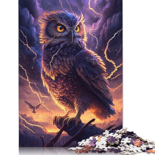 Puzzle für Erwachsene, Fantasie-Eule, 1000-teiliges Puzzle für Erwachsene und Kinder ab 12 Jahren, Holzpuzzle, Lernspiele, Größe: 75 x 50 cm von LiJianXXO