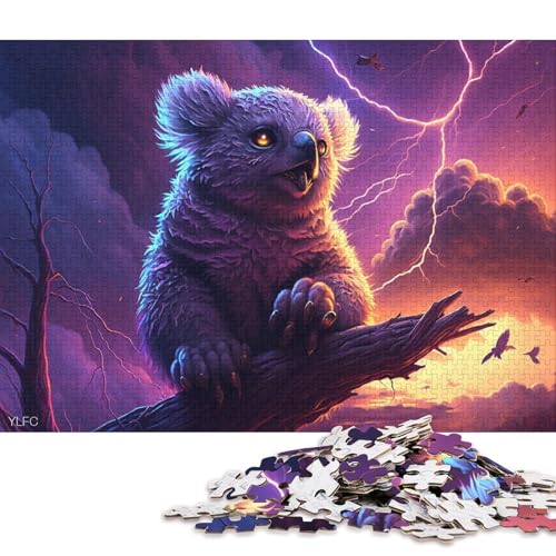 Puzzle für Erwachsene, Fantasie-Koala, 1000-teiliges Puzzle, Kartonpuzzle für Erwachsene und Kinder, entspannendes geistiges Lernspielzeug 38x26cm/1000 Teile von LiJianXXO