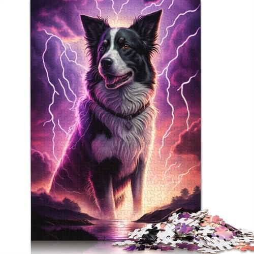 Puzzle für Erwachsene, Fantasy Border Collie, 1000-teiliges Puzzle für Erwachsene und Kinder ab 12 Jahren, Holzpuzzle, Lernspiele, Größe: 75 x 50 cm von LiJianXXO