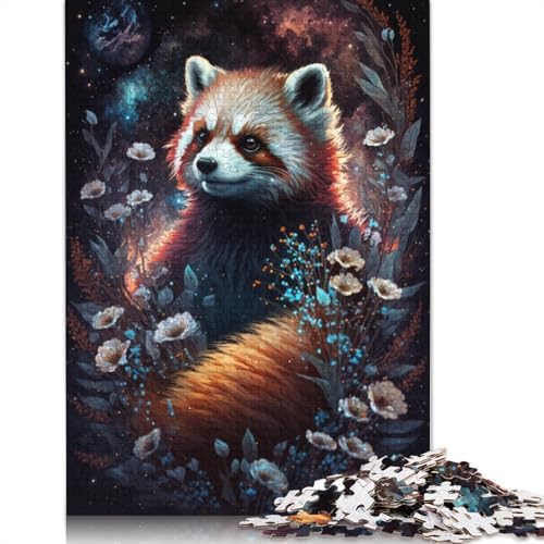 Puzzle für Erwachsene, Galaxie, Rote Pandablume, 1000-teiliges Puzzle, Lernspiele, Kartonpuzzle für Erwachsene und Kinder ab 12 Jahren, Lernspiele (Größe 38 x 26 cm) von LiJianXXO