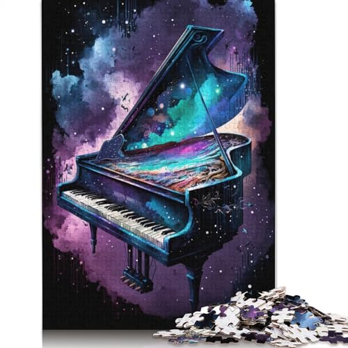 Puzzle für Erwachsene, Galaxie-Klavier, 1000-teiliges Puzzle, Lernspiele, Holzpuzzle für Erwachsene und Kinder ab 12 Jahren, Lernspiele (Größe 75 x 50 cm) von LiJianXXO