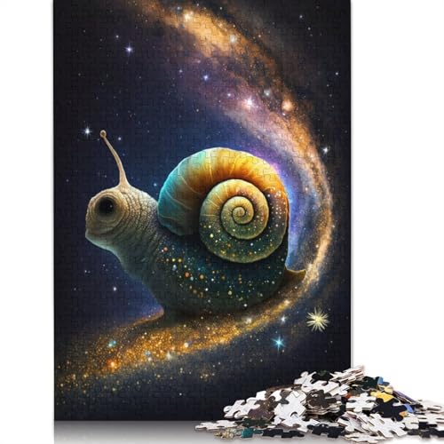 Puzzle für Erwachsene, Galaxy Art Snail, 1000-teiliges Puzzle für Erwachsene und Kinder ab 12 Jahren, Holzpuzzle, Staycation Kill Time (Größe 75 x 50 cm) von LiJianXXO