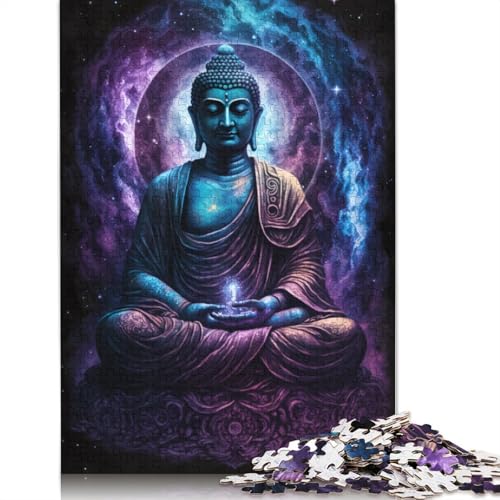 Puzzle für Erwachsene, Galaxy Buddha, 1000 Teile, Puzzlespielzeug, Holzpuzzle für Jugendliche und Erwachsene, tolles Geschenk für Erwachsene (Größe 75 x 50 cm) von LiJianXXO