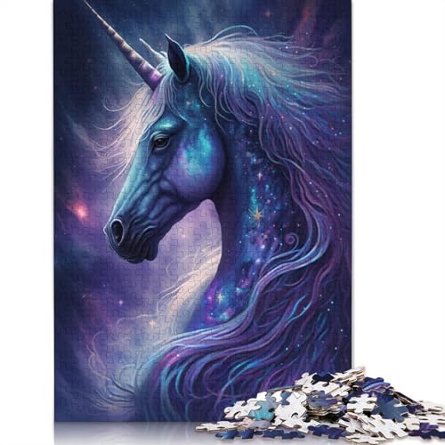 Puzzle für Erwachsene, Galaxy Unicorn, 1000-teiliges Puzzle, Kartonpuzzle für Erwachsene und Kinder ab 12 Jahren, Lernspiele für Erwachsene und Kinder (Größe 38 x 26 cm) von LiJianXXO