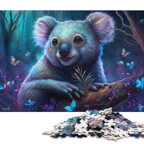 Puzzle für Erwachsene, Koala im Wald, Puzzle für Erwachsene, 1000-teiliges Kartonpuzzle für Erwachsene und Kinder, Stressabbau-Spielzeug 38x26cm/1000 Teile von LiJianXXO