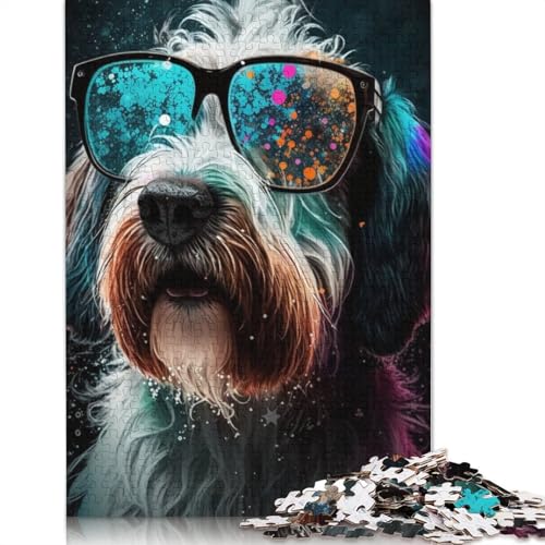 Puzzle für Erwachsene, Kunst, Bunte Hunde, Puzzle für Erwachsene, 1000 Teile, Kartonpuzzle für Erwachsene und Kinder ab 12 Jahren, für Erwachsene, Puzzle-Geschenke, Größe: 38 x 26 cm von LiJianXXO