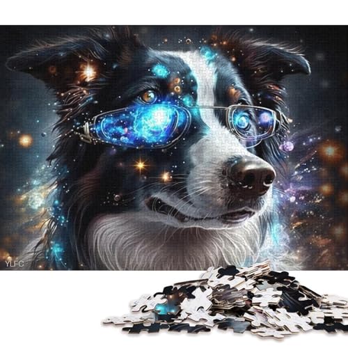 Puzzle für Erwachsene, Magic Dream Border Collie, 1000-teiliges Puzzle für Erwachsene und Kinder ab 12 Jahren, Holzpuzzle, Denkspiel 75x50cm/1000 Teile von LiJianXXO