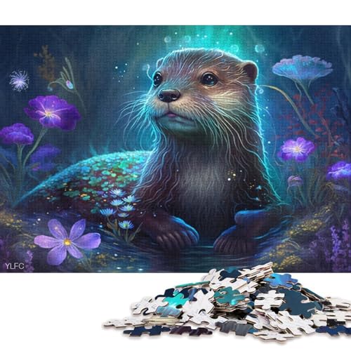 Puzzle für Erwachsene, Magic Otter, 1000-teiliges Puzzle für Erwachsene, Holzpuzzle für Erwachsene und Kinder, Spielzeug-Wanddekoration 75x50cm/1000 Teile von LiJianXXO