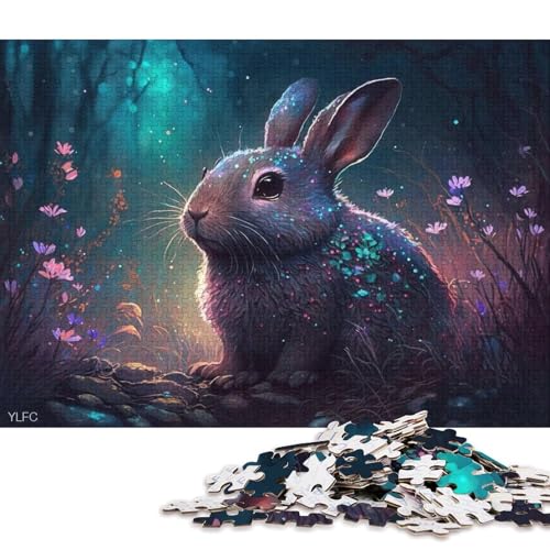 Puzzle für Erwachsene, Magic Rabbit, Puzzle für Erwachsene, 1000 Teile, Holzpuzzle, geeignet für Erwachsene und Kinder über 12 Jahre, lustiges Puzzle für die ganze Familie 75x50cm/1000 Teile von LiJianXXO