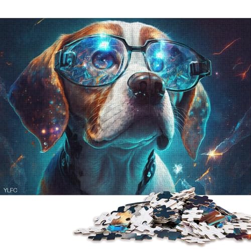 Puzzle für Erwachsene, Magischer Beagle-Krieger, 1000-teiliges Puzzle für Erwachsene, Papppuzzle für Erwachsene und Kinder, Spielzeug-Wanddekoration 38x26cm/1000 Teile von LiJianXXO