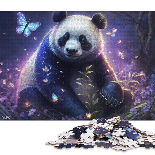 Puzzle für Erwachsene, Magischer Panda, 1000-teiliges Puzzle für Erwachsene, Papppuzzle für Erwachsene und Kinder, Spielzeug-Wanddekoration 38x26cm/1000 Teile von LiJianXXO