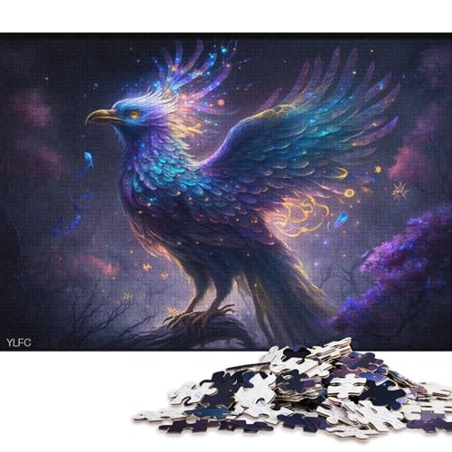 Puzzle für Erwachsene, Magischer Phönix, 1000-teiliges Puzzle für Erwachsene und Kinder, Papppuzzle für Erwachsene und Kinder, Lernspiel, Herausforderungsspielzeug 38x26cm/1000 Teile von LiJianXXO