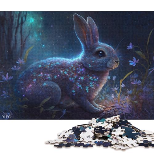 Puzzle für Erwachsene, Magisches Kaninchen, 1000-teiliges Puzzle für Erwachsene, Holzpuzzle für Erwachsene und Kinder, Spielzeug-Wanddekoration 75x50cm/1000 Teile von LiJianXXO