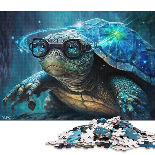 Puzzle für Erwachsene, Schildkröten-Krieger, 1000-teiliges Puzzle für Erwachsene und Kinder ab 12 Jahren, Holzpuzzle, Denkspiel 75x50cm/1000 Teile von LiJianXXO