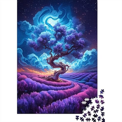 Puzzle für Erwachsene, Spirit Blossom Landscape, 1000-teiliges Puzzle, Holzpuzzle für Erwachsene und Kinder ab 12 Jahren, Lernspiel, Größe: 75 x 50 cm von LiJianXXO