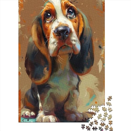 Puzzle für Erwachsene, Tier-Fantasie-Hund, 500-teiliges Puzzle, Holzpuzzle für Erwachsene und Kinder, anspruchsvolles Spiel, Größe 52 x 38 cm von LiJianXXO