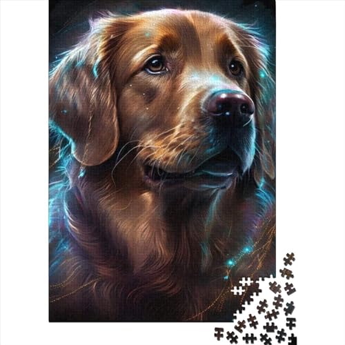 Puzzle für Erwachsene, Tier-Fantasie-Hund, 500-teiliges Puzzle, Holzpuzzle für Erwachsene und Kinder ab 12 Jahren, Puzzlespaß, Puzzlespiele, Größe 52 x 38 cm von LiJianXXO