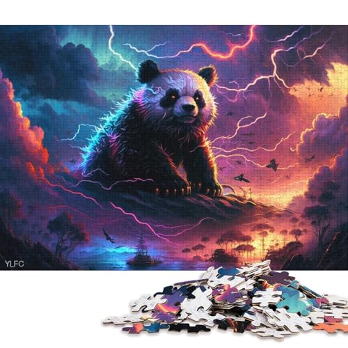 Puzzle für Erwachsene, Tierkunst, Panda-Puzzle für Erwachsene, 1000-teiliges Kartonpuzzle für Erwachsene und Kinder, Stressabbau-Spielzeug 38x26cm/1000 Teile von LiJianXXO