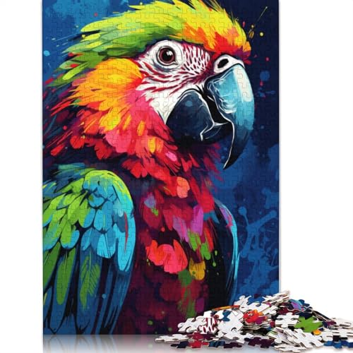 Puzzle für Erwachsene, Tierpapageien, Puzzle für Erwachsene, 1000 Teile, Holzpuzzle für Jugendliche und Erwachsene, Familienspaß, Puzzle, 75 x 50 cm von LiJianXXO