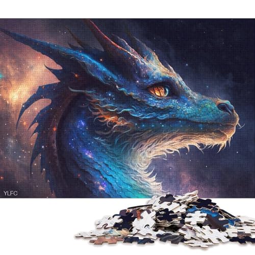 Puzzle für Erwachsene, Universum, Fliegender Drache, 1000-teiliges Puzzle für Erwachsene, Kartonpuzzle für Erwachsene und Kinder, Spielzeug-Wanddekoration 38x26cm/1000 Teile von LiJianXXO