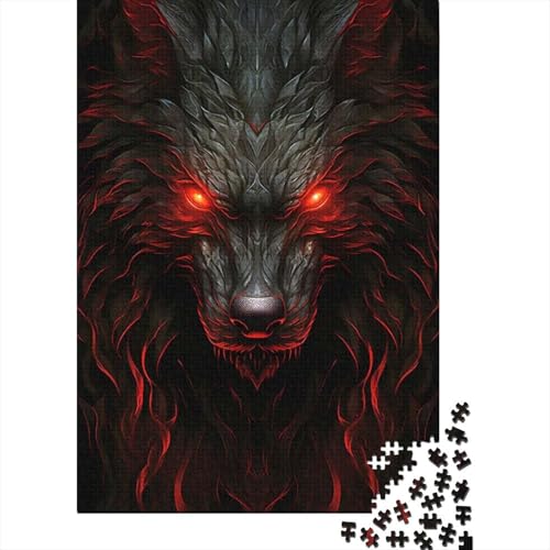 Puzzle für Erwachsene, Wolfsgott, 500-teiliges Puzzle für Erwachsene, Holzpuzzle für Erwachsene und Kinder ab 12 Jahren, Lernspielzeug, Größe 52 x 38 cm von LiJianXXO