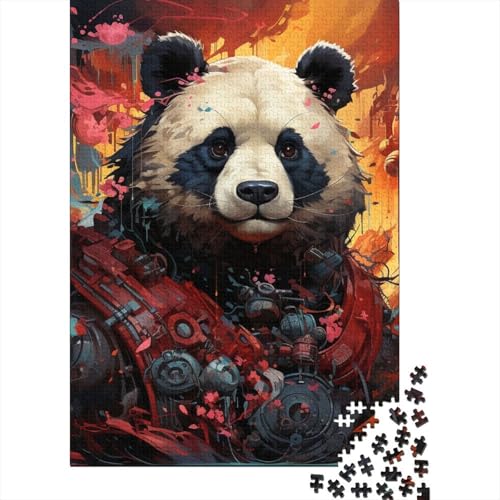 Puzzle für Erwachsene, bunter Tierpanda, 1000 Teile, Holzpuzzle für Erwachsene und Kinder ab 12 Jahren, Lernspiel, Größe: 75 x 50 cm von LiJianXXO