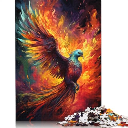 Puzzle für Erwachsene, farbenfrohe Phönix-Kunst für Erwachsene, 1000 Teile, Puzzle-Geschenke, Holzpuzzle für Erwachsene und Kinder ab 12 Jahren, ideale Größe: 75 x 50 cm von LiJianXXO