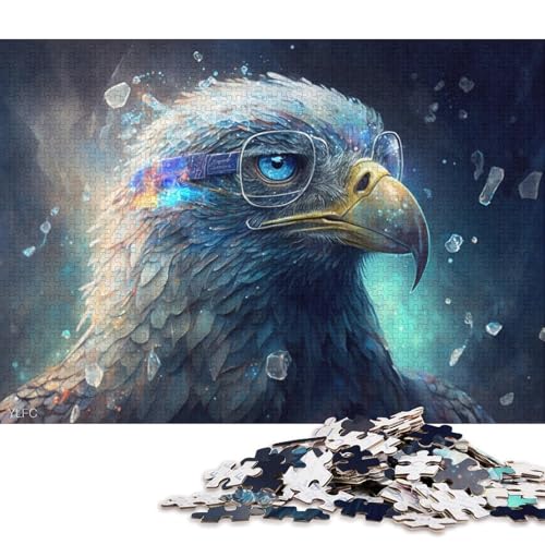 Puzzle für Erwachsene, magischer Adler-Krieger, 1000-teiliges Puzzle, Kartonpuzzle für Erwachsene und Kinder, entspannendes geistiges Lernspielzeug 38x26cm/1000 Teile von LiJianXXO