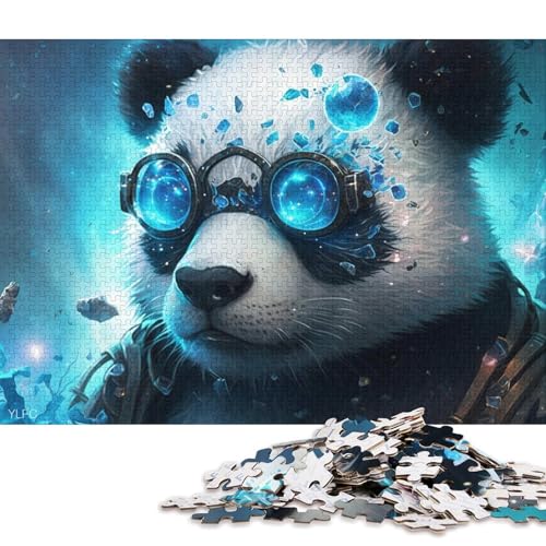 Puzzle für Erwachsene, magischer Tierpanda, 1000-teiliges Puzzle für Erwachsene, Kartonpuzzle für Erwachsene und Kinder, Spielzeug-Wanddekoration 38x26cm/1000 Teile von LiJianXXO