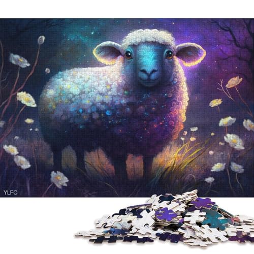 Puzzle für Erwachsene, magisches Schaf, 1000-teiliges Puzzle, Kartonpuzzle für Erwachsene und Kinder, entspannendes geistiges Lernspielzeug 38x26cm/1000 Teile von LiJianXXO