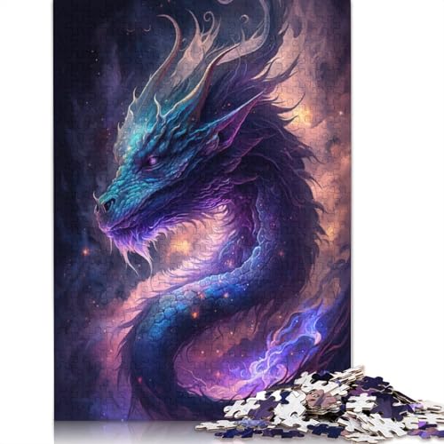 Puzzle für Erwachsene 1000 Teile, Galaxy Art, chinesischer Drache, Puzzle für Kinder, Kartonpuzzle, Lernspiel (Größe 38 x 26 cm) von LiJianXXO