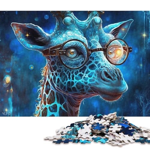 Puzzle für Erwachsene 1000 Teile, Magischer Giraffen-Krieger, Puzzle für Erwachsene, Holzpuzzle, Heimdekoration (Größe 75 * 50 cm) von LiJianXXO