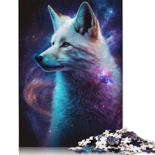 Puzzle für Erwachsene 1000 Teile, White Fox Galaxy Puzzles für Kinder, Kartonpuzzles, Lernspiel (Größe 38 x 26 cm) von LiJianXXO