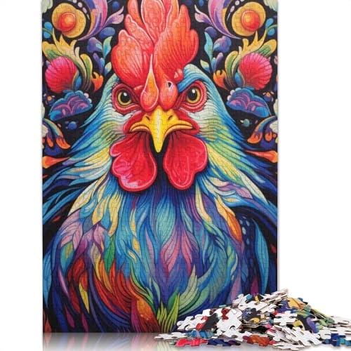 Puzzle für Erwachsene 1000 Teile, farbenfrohes Pferde-Kunst-Puzzle für Kinder, Kartonpuzzle, Spielzeug, Denkspiel, Größe: 38 x 26 cm von LiJianXXO