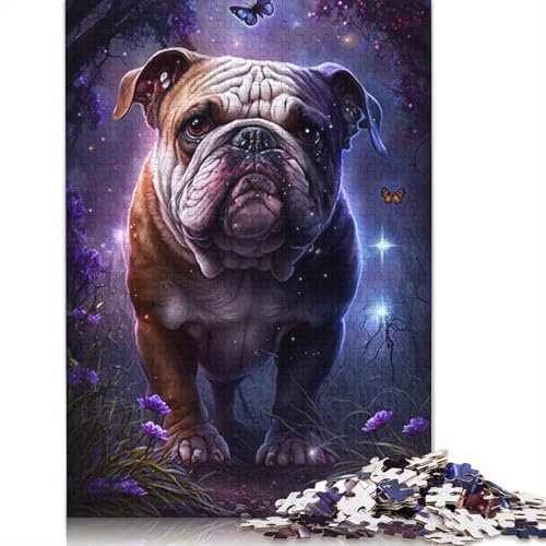 Puzzle für Erwachsene 1000 Teile Bulldog Flower Galaxy Puzzles für Kinder Holzpuzzle Spielzeug Denkspiel Größe: 75x50cm von LiJianXXO