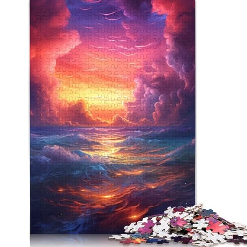 Puzzle für Erwachsene 1000 Teile Bunte Wolken Puzzle für Kinder Papppuzzle Spielzeug Denkspiel Größe: 38x26cm von LiJianXXO