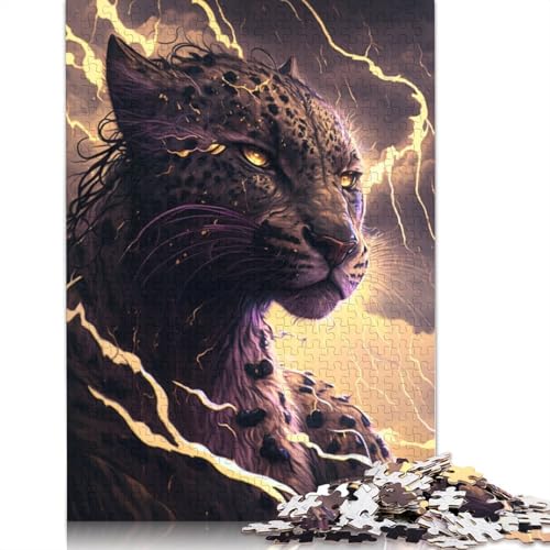 Puzzle für Erwachsene 1000 Teile Fantasie-Leoparden-Tierpuzzle für Erwachsene, Kartonpuzzle, Erwachsene und Kinder, Größe: 38 x 26 cm von LiJianXXO