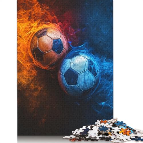 Puzzle für Erwachsene 1000 Teile Fußball-Sport-Puzzle für Kinder Kartonpuzzle Spielzeug Denkspiel Größe: 38 x 26 cm von LiJianXXO