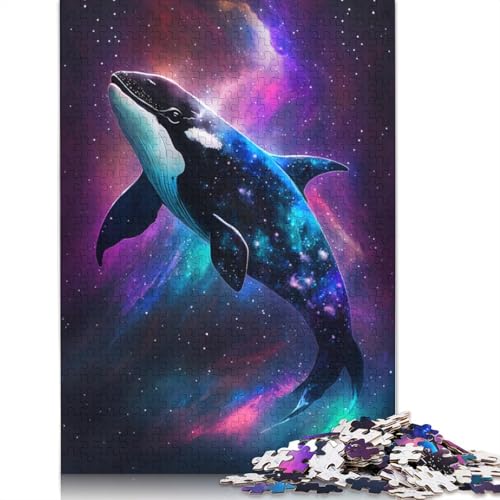 Puzzle für Erwachsene 1000 Teile Galaxie-Killerwal-Puzzle für Kinder Holzpuzzle Heimkunstdekor Größe: 75 x 50 cm von LiJianXXO