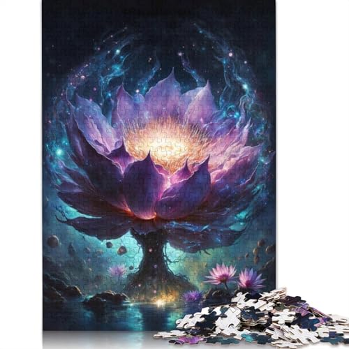 Puzzle für Erwachsene 1000 Teile Galaxy Fantasy Lotus Puzzle für Kinder Kartonpuzzle Spielzeug Denkspiel Größe: 38x26cm von LiJianXXO