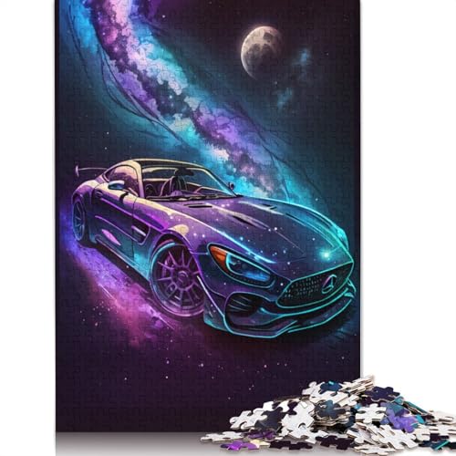 Puzzle für Erwachsene 1000 Teile Galaxy Sportwagen Puzzle für Kinder Holzpuzzle Spielzeug Denkspiel Größe: 75x50cm von LiJianXXO