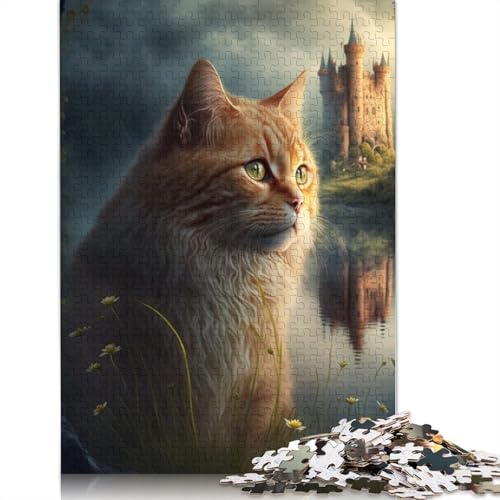 Puzzle für Erwachsene 1000 Teile Katzen auf einem fremden Planeten Puzzle für Kinder, Papppuzzle, Spielzeug, Denkspiel, Größe: 38 x 26 cm von LiJianXXO